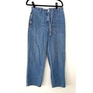 Express Bleus‎ Vintage 90s Y2K High Waist Denim Jeans Womens Size 9/10 Blue